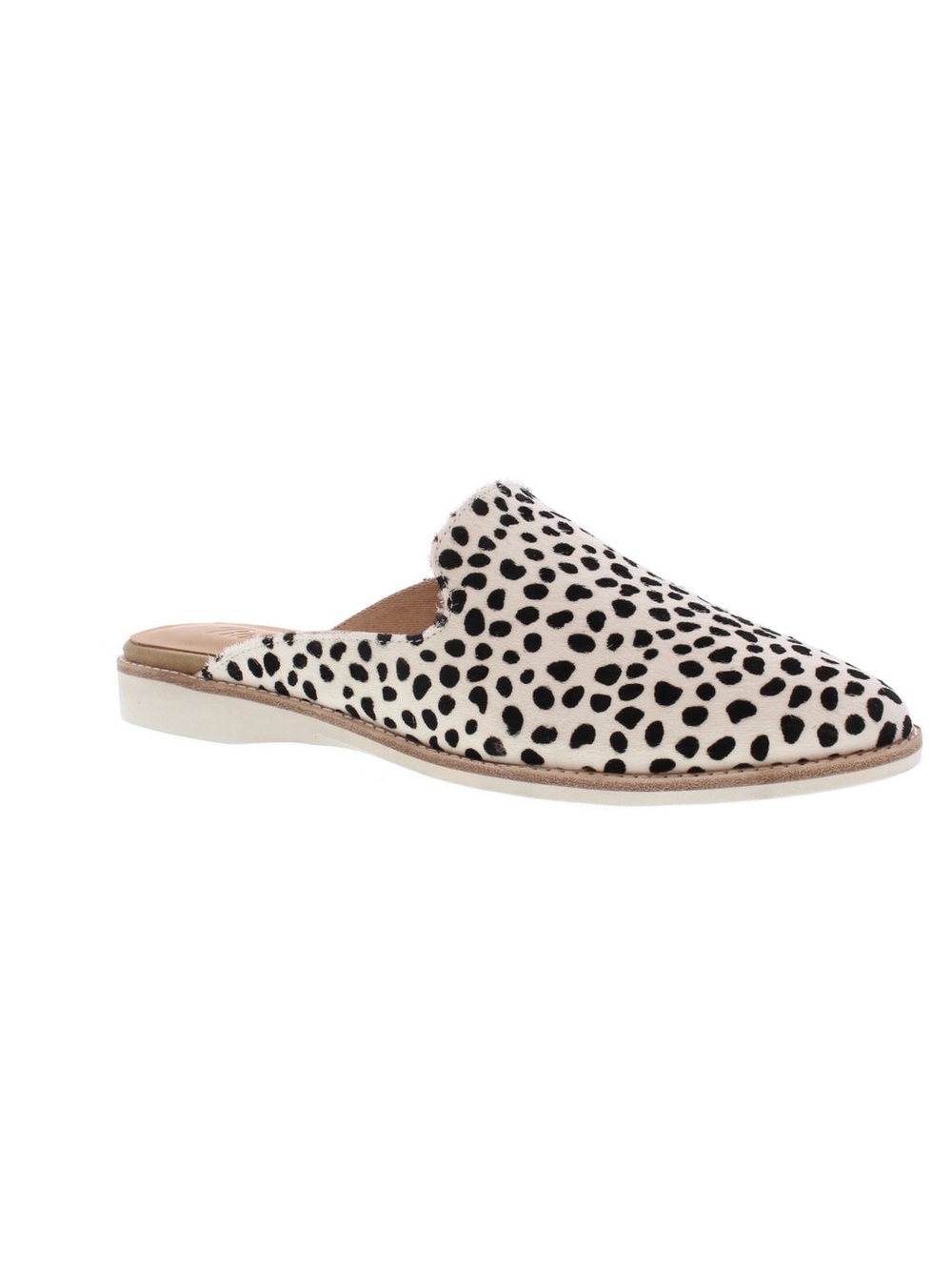 ROLLIE Madison Mule Snow Leopard Animal Print Leather Slides Size 39